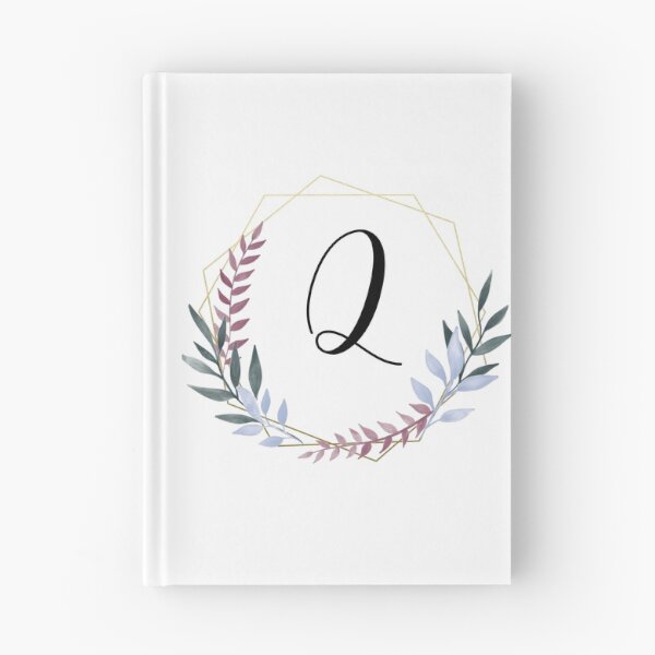 Item preview, Delicate gold frame monogram and colorful laurels letter Q designed and sold by JustSeasons.