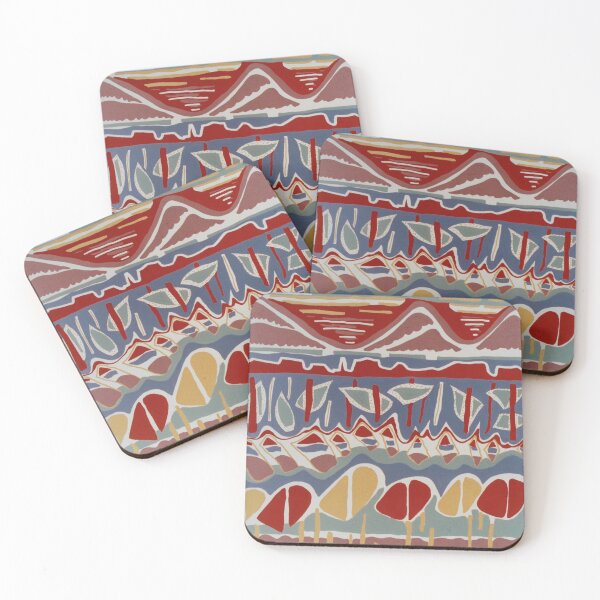 Item preview, abstract patterned landscape designed and sold by simplyart767.