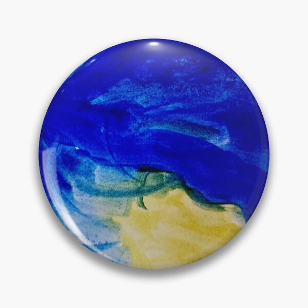 Item preview, Blue and yellow watercolor painting watercolour pattern designed and sold by WatercolorFun.