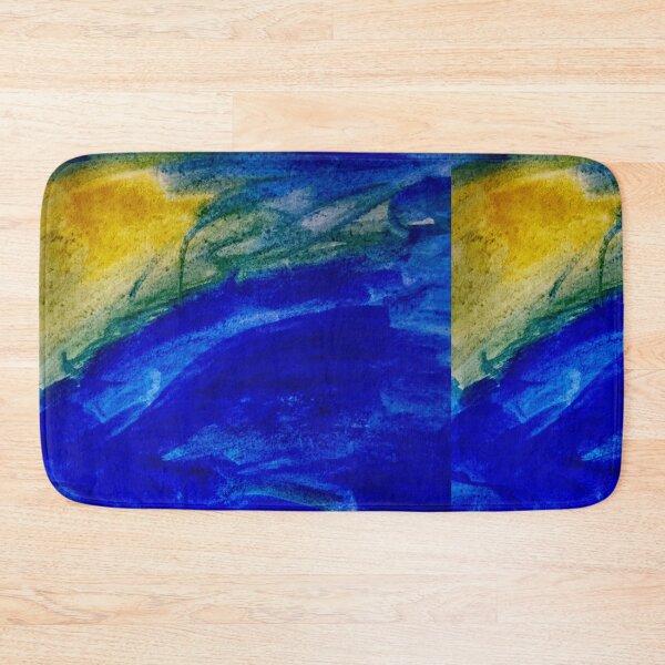 Item preview, Blue and yellow watercolor painting watercolour pattern designed and sold by WatercolorFun.