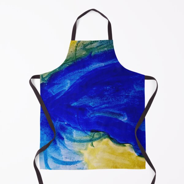 Item preview, Blue and yellow watercolor painting watercolour pattern designed and sold by WatercolorFun.