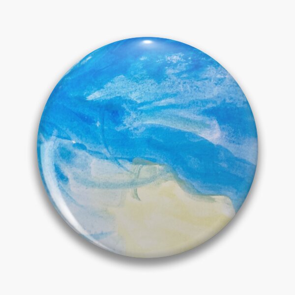 Item preview, Light Blue and yellow watercolor painting watercolour pattern designed and sold by WatercolorFun.