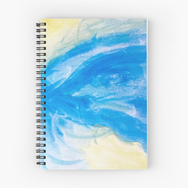 Item preview, Light Blue and yellow watercolor painting watercolour pattern designed and sold by WatercolorFun.