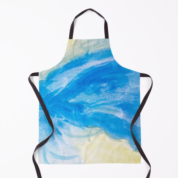 Item preview, Light Blue and yellow watercolor painting watercolour pattern designed and sold by WatercolorFun.