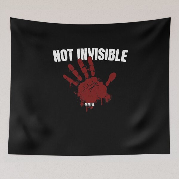 Item preview, MMIW Not Invisible I Stolen Sisters Red Hand MMIW Awareness designed and sold by MarioShirtWorld.