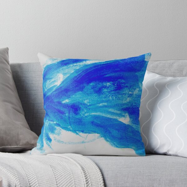 Item preview, Light Blue and green watercolor painting watercolour pattern ocean waves designed and sold by WatercolorFun.