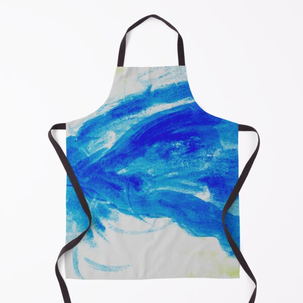 Item preview, Light Blue and green watercolor painting watercolour pattern ocean waves designed and sold by WatercolorFun.