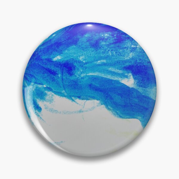 Item preview, Light Blue and green watercolor painting watercolour pattern ocean waves designed and sold by WatercolorFun.