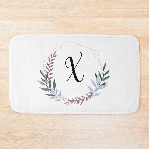 Item preview, Delicate gold frame monogram and colorful laurels letter X designed and sold by JustSeasons.