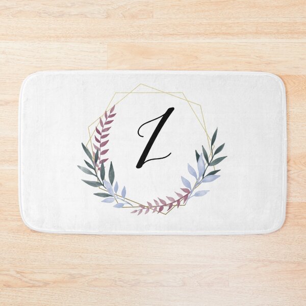 Item preview, Delicate gold frame monogram and colorful laurels letter Z designed and sold by JustSeasons.