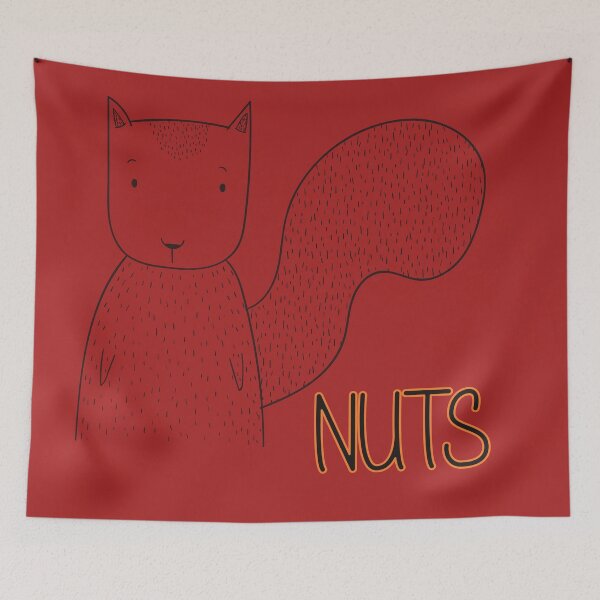 Item preview,  squirrel cute animal funny red nuts cartoon  designed and sold by toastygoat.