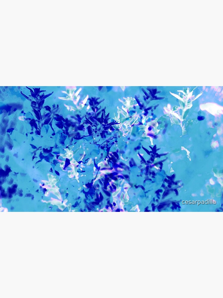 "Abstract blue and white floral design" Poster for Sale by cesarpadilla
