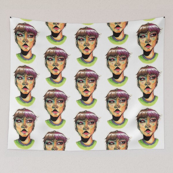 Item preview, All Judgement Alternative Woman Marker Art Portrait designed and sold by stellarochonart.