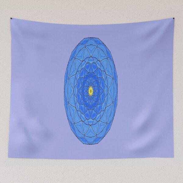 Item preview, blue stained glass flower designed and sold by nigejohn.