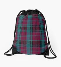 01550 Alma College Tartan Drawstring Bag