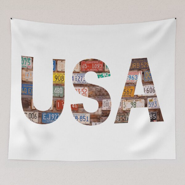 Item preview, USA Licence Plate Text designed and sold by LizzieMaher.