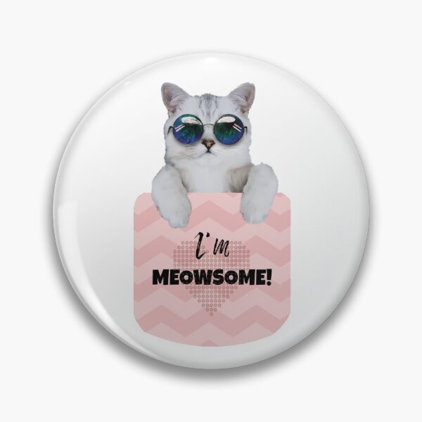 Item preview, Im Meowsome! [Hipster Cat] designed and sold by Wildlife Apparels Inc..