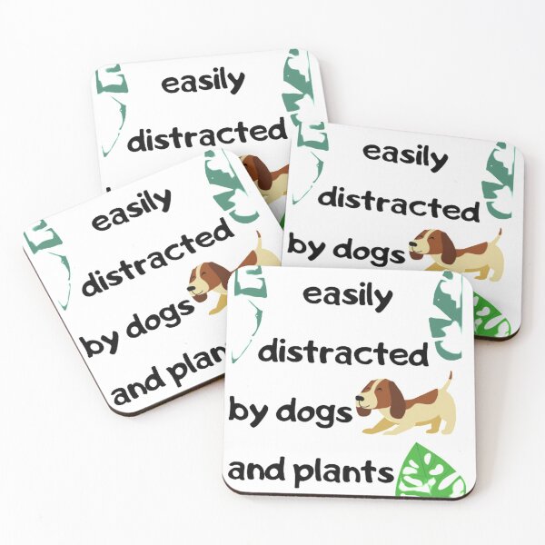 Item preview, Easily Distracted By Dogs and Plants designed and sold by ChoiceYourStyle.