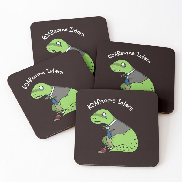 Item preview, ROARsome Intern! Office dinosaur spilling coffee. Life happens. designed and sold by Evartdesign.