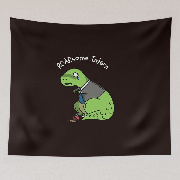 Item preview, ROARsome Intern! Office dinosaur spilling coffee. Life happens. designed and sold by Evartdesign.