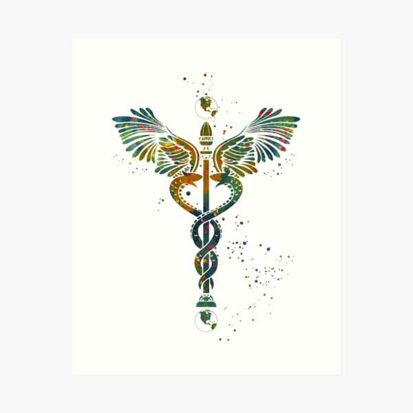 Aperçu de l'œuvre Symbole médical caducée créée et vendue par EvasDreams.