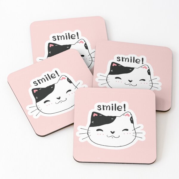 Item preview, cat cute smile kitten happy designed and sold by toastygoat.