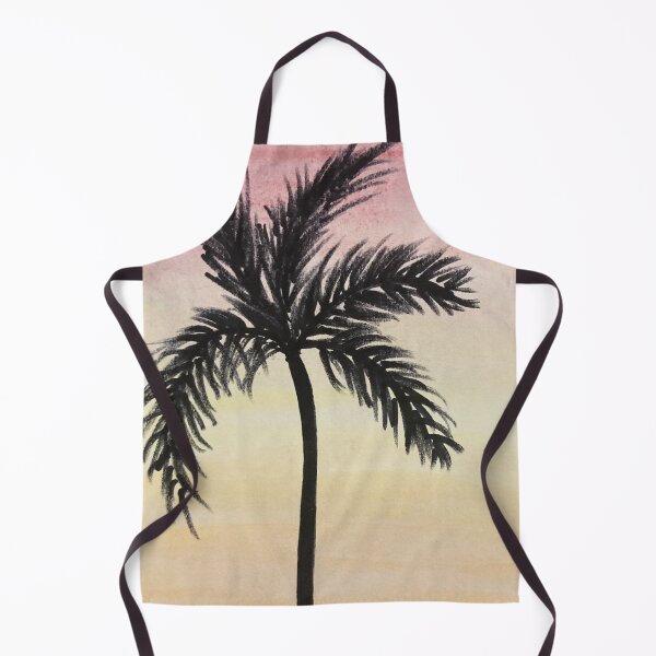 Item preview, Sunset by the ocean and palm trees watercolor painting watercolour pattern  designed and sold by WatercolorFun.
