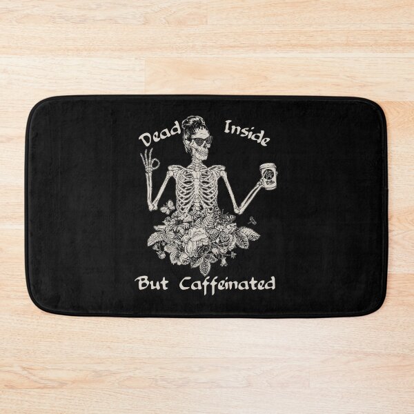 Item preview, Dead Inside But Caffeinated Skeleton Flower Funny Gift designed and sold by paneczkopat.
