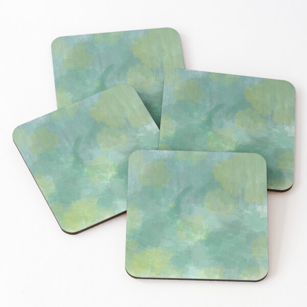 Item preview, Green, Turquoise and Yellow watercolor abstract art designed and sold by pastel-only.