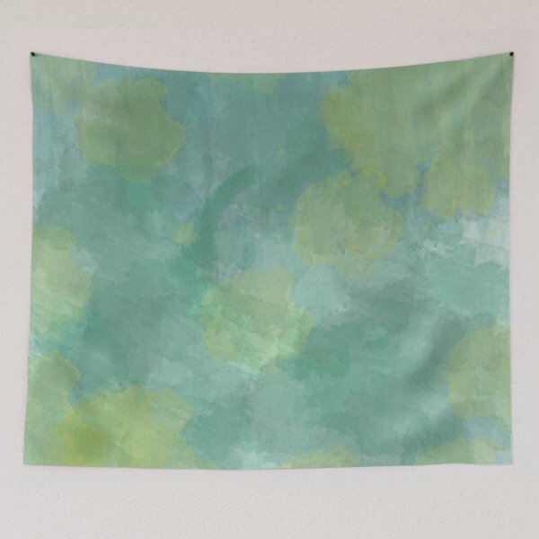Item preview, Green, Turquoise and Yellow watercolor abstract art designed and sold by pastel-only.