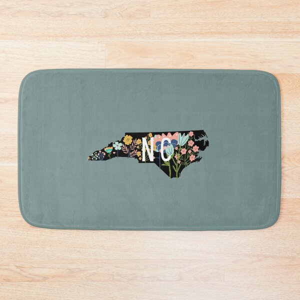 Item preview, Floral North Carolina state NC designed and sold by TheWaterBirds.