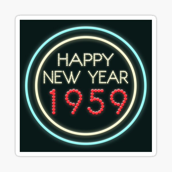 Happy New Year 1959 Sticker