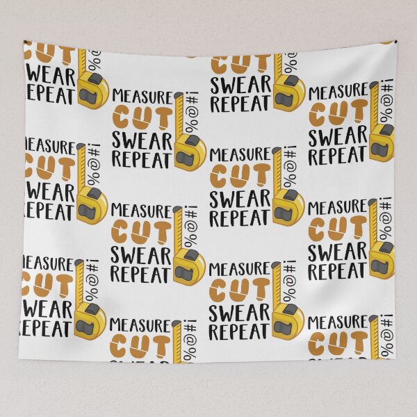 Item preview, Measure Cut Swear Funny Woodworking designed and sold by Scratches Tees.