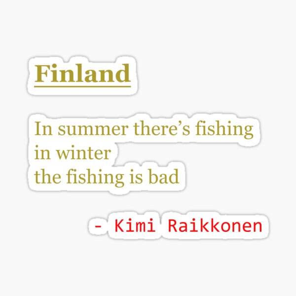 Item preview, Finland Haiku by Kimi Raikkonen designed and sold by ElementsbyDani.