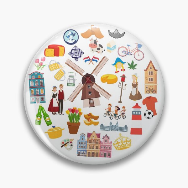 Item preview, Netherlands Travel Icons designed and sold by FancyPlanet.