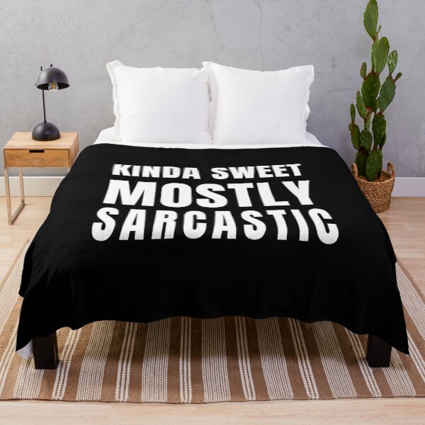 Item preview, Kinda Sweet Mostly Sarcastic (White) designed and sold by quoteedesigns.