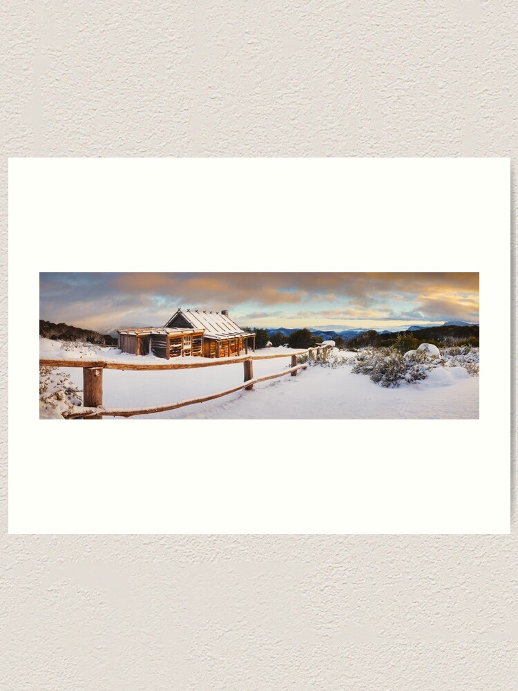Alternate view of Craigs Hut Winter Dawn, Mt Stirling, Victoria, Australia Art Print