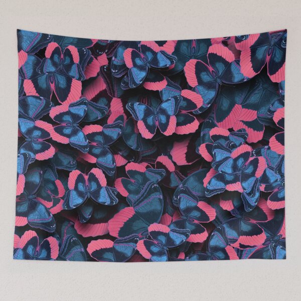 Item preview, Butterflies Allover Print # 7 Jeans-Blue Pink designed and sold by Susanne Margarete Lutz.