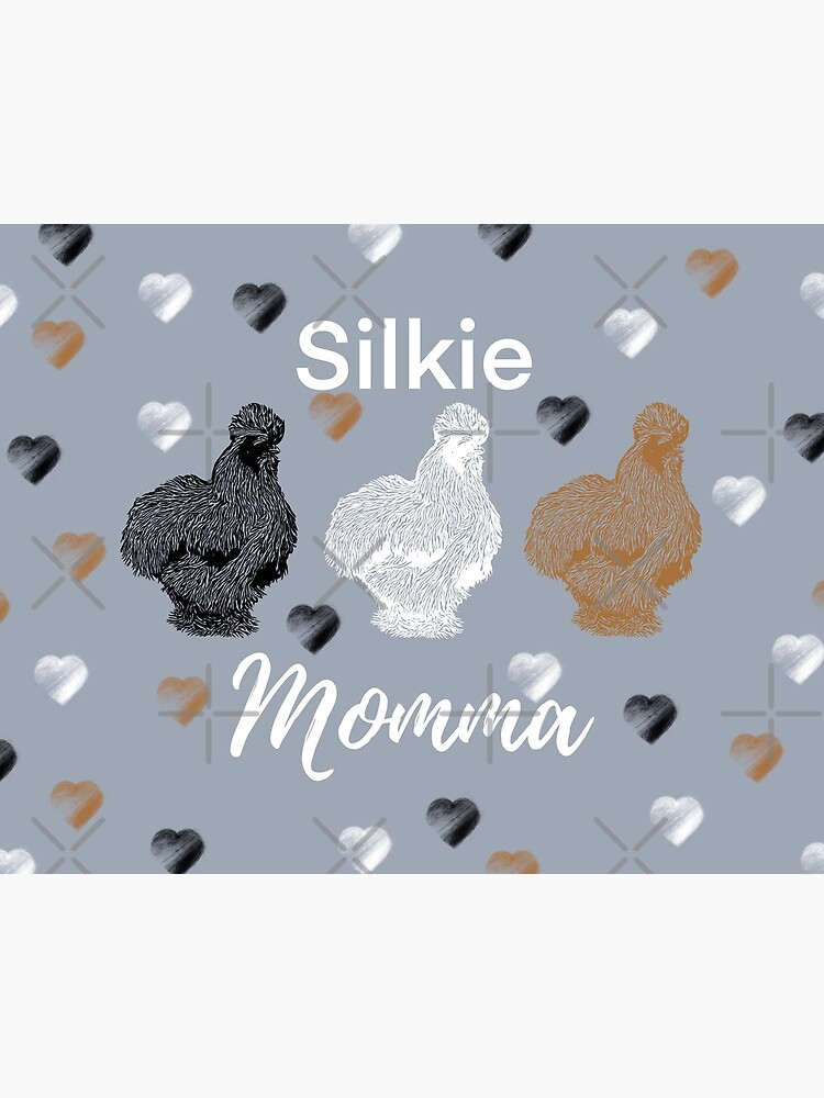 Silkie Mom Adorable Silkies Chicken Illustration Digital Art by