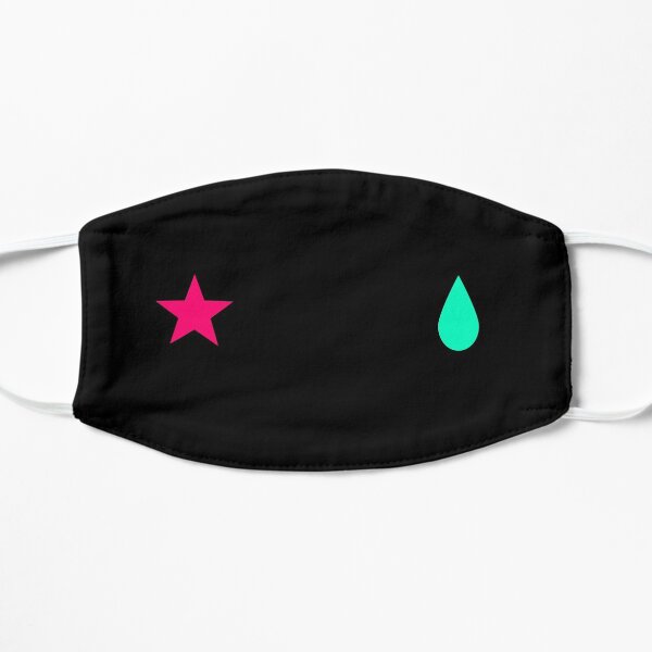 Pink Star & Aquamarine Tear Flat Mask