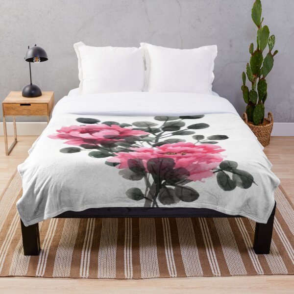 Item preview, Flores chinas rojas y negras con mariposas designed and sold by WearWolfDesigns.