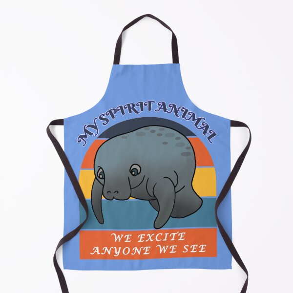 Item preview, My Spirit Animal is a Manatee - We Excite Anyone We See - Blue BG designed and sold by KeysTreasures.