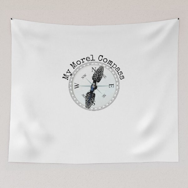 Item preview, Morel Compass Mushroom Humor for Mycologists designed and sold by TrndSttr.