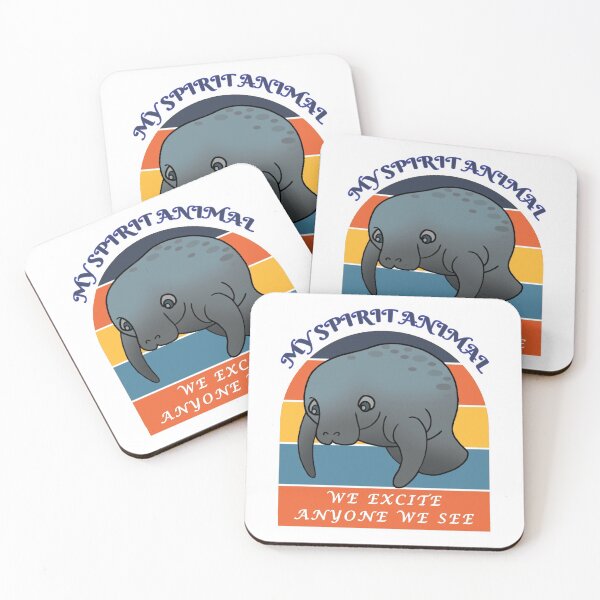 Item preview, My Spirit Animal is a Manatee - We Excite Anyone We See - White BG designed and sold by KeysTreasures.