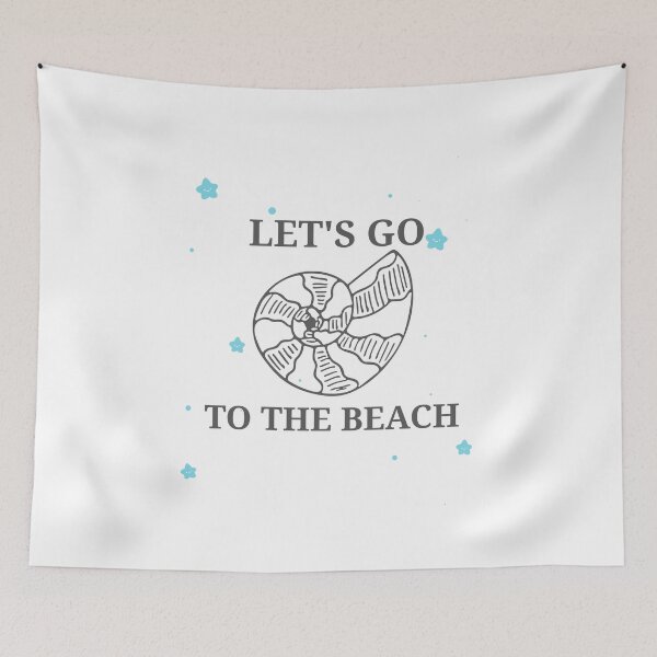 Item preview, Let's Go To The Beach! - simple blue shell designed and sold by GLwithUs.