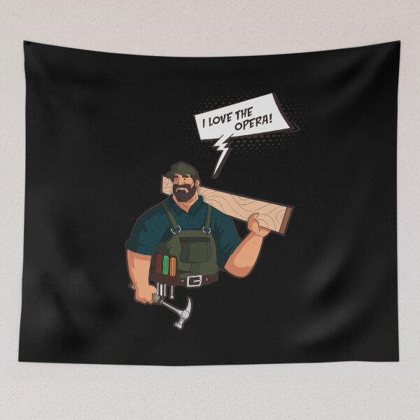 Artikelvorschau, Ich liebe den Opernbauarbeiter Holzarbeiter Design entworfen und verkauft von FalkDania.