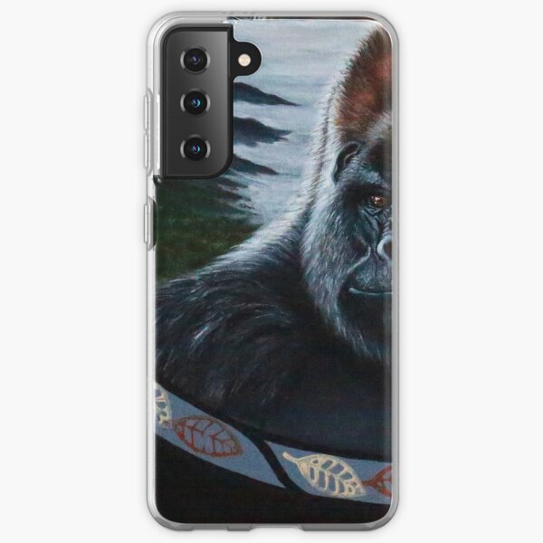 Rigo, Melbourne Zoo Gorilla... 100cm x 100cm Acrylic on canvas Samsung Galaxy Soft Case