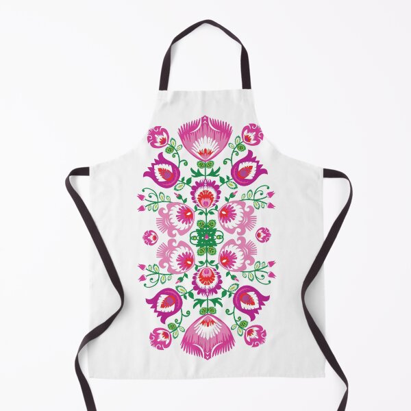 Item preview, Pink folklore on white designed and sold by FK-UK.