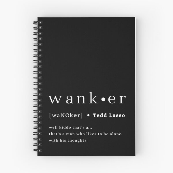 Item preview, Wanker definition and pronunciation print typography poster black background designed and sold by Inside Head.