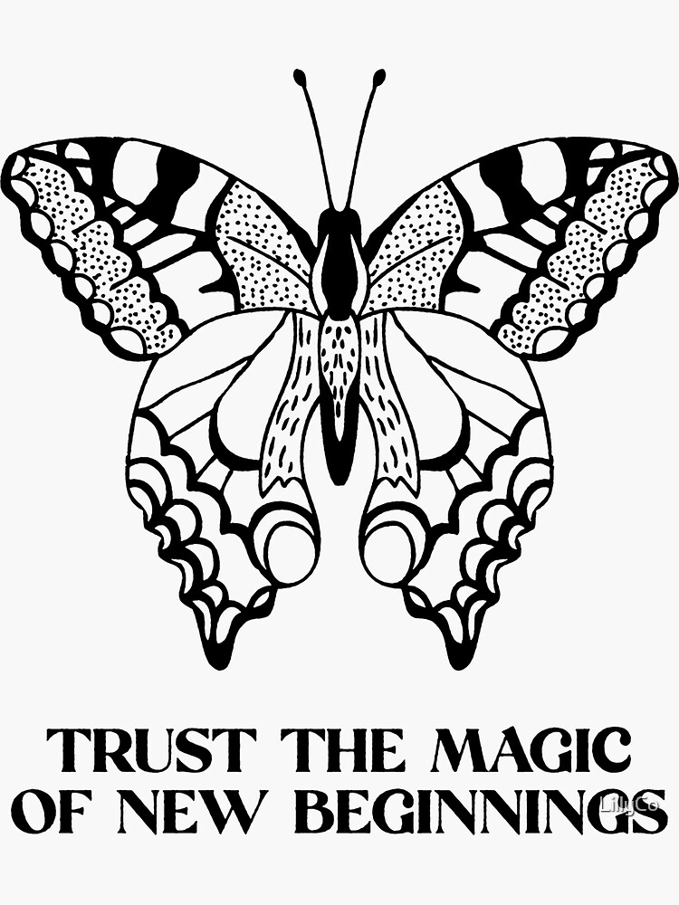 Magical Boho Moth Sticker